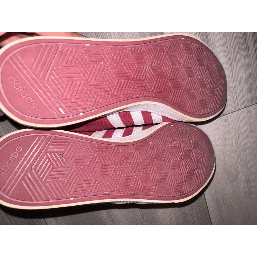 Adidas Neo VL Court 2.0 Burgundy Suede Sneakers Womens Size 7 CG5819 Wine Red